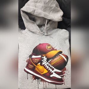 Gray Commanders Graphic Crewneck Sweater